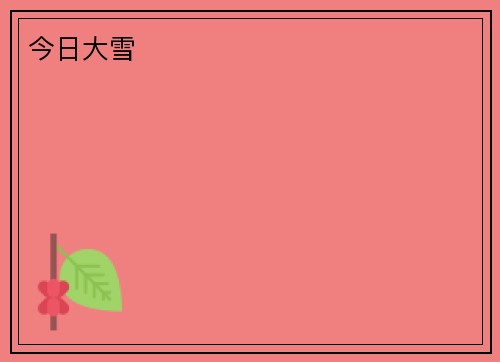 今日大雪